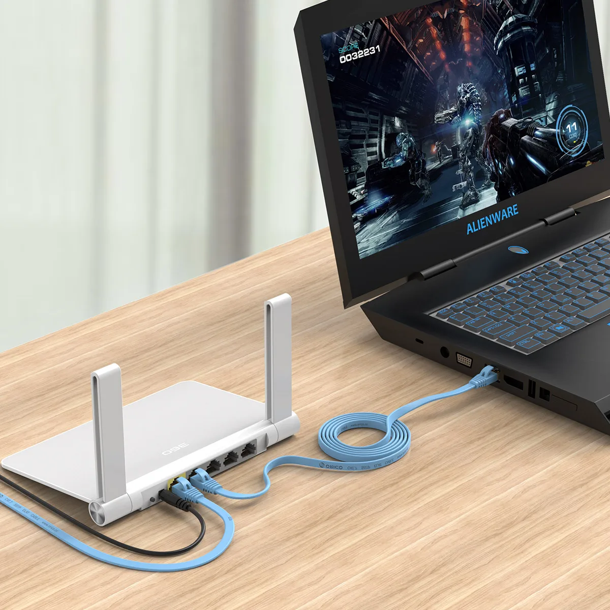 Кабель Ethernet ORICO Cat7 RJ45 плоский сетевой Lan кабель патч корд для ПК роутера ноутбука