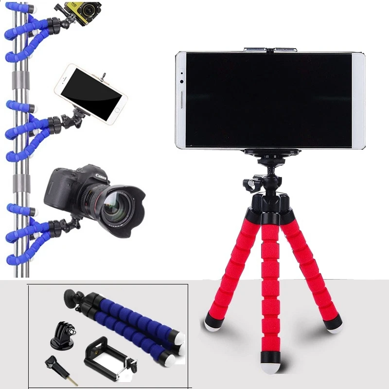 2 шт. штатив Гибкий штатив губка Осьминог для Iphone samsung huawei Xiaomi Открытый Смартфон GoPro аксессуары для камеры трико шт