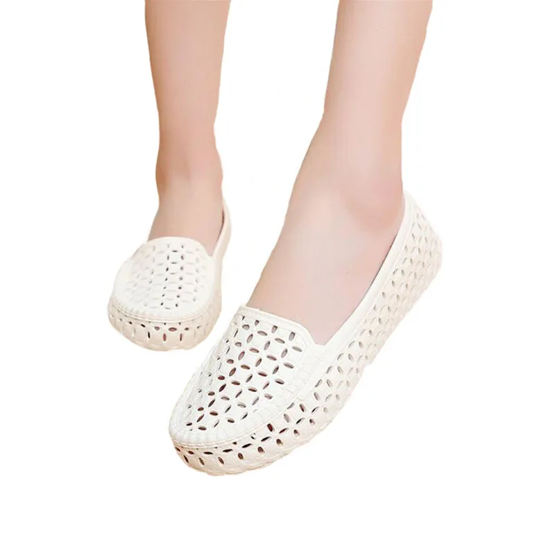 Женские сандалии 2018 лето светло-белые туфли на плоской подошве | Обувь