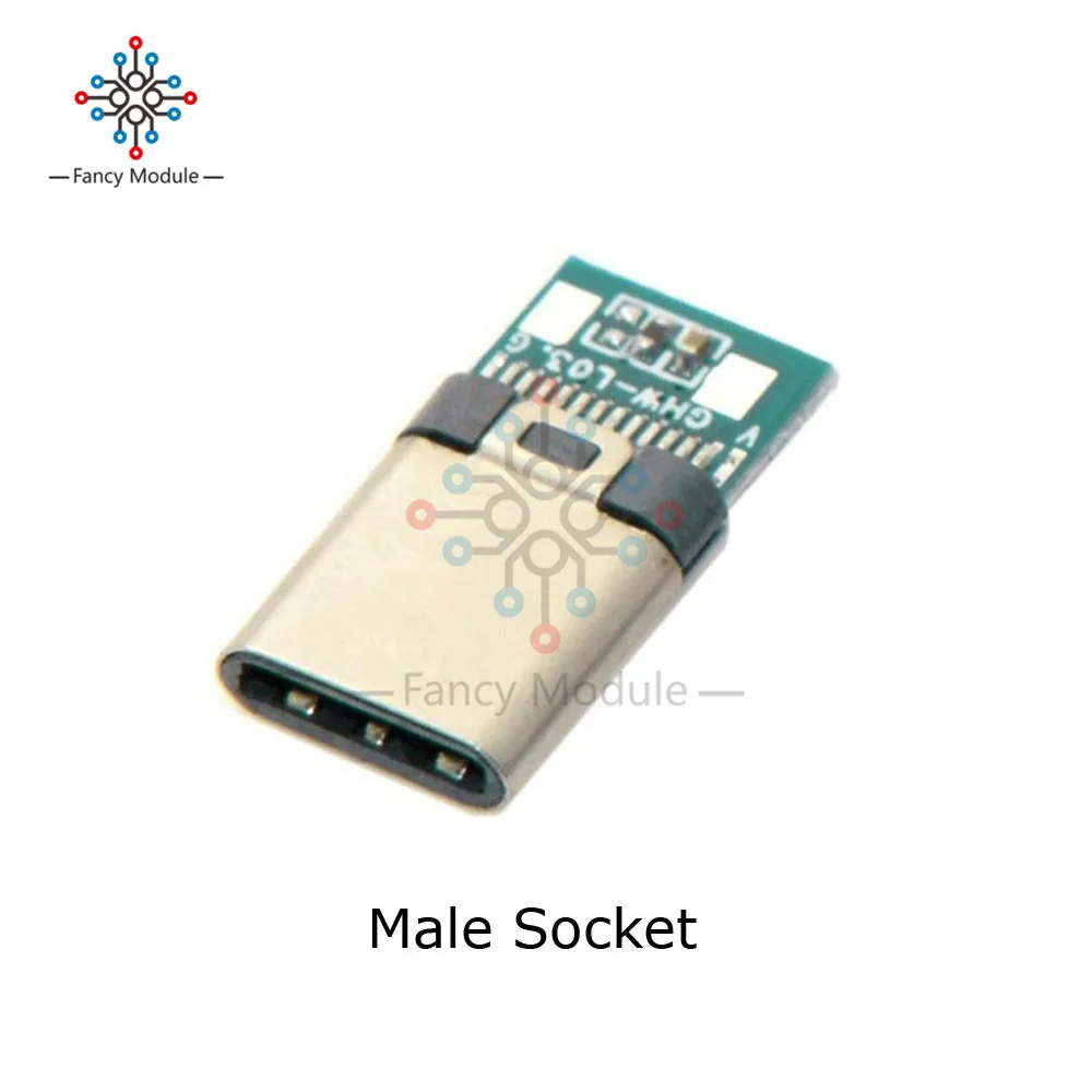 USB 3,1 type C разъем 24 контакта штекер/гнездо адаптер розеток для припоя провода и кабеля 24 контакта поддержка печатной платы