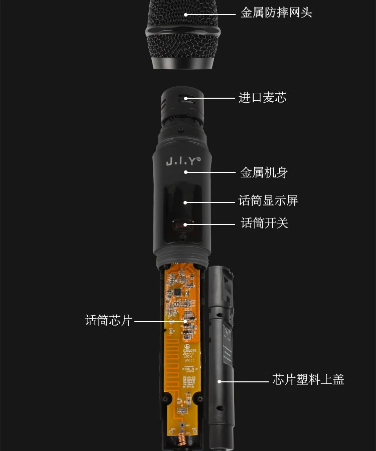 VHF wireless microphone 2 channels handheld mic system for conference teaching Karaoke party church | Электроника
