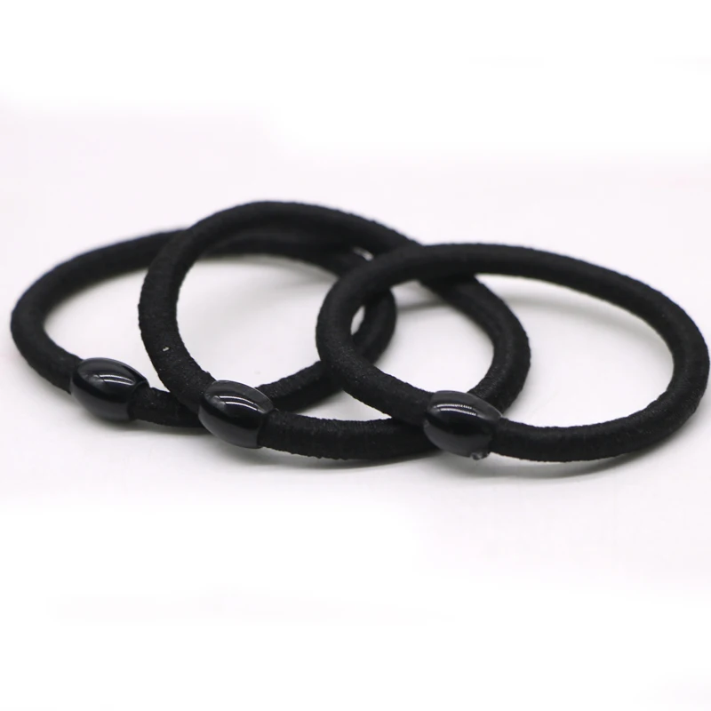 

100Pcs Black Elastic Hair Ropes Ties Rings Hairband Headwear Elastic Rubber Hair Bands Women Ponytail Holder Hair Accessories