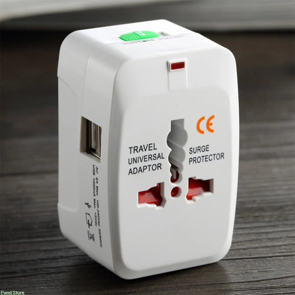 Все в одном Универсальный международный штепсельный адаптер 2 USB порта мир Путешествия AC зарядное устройство адаптер с AU US UK евро конвертер штекер