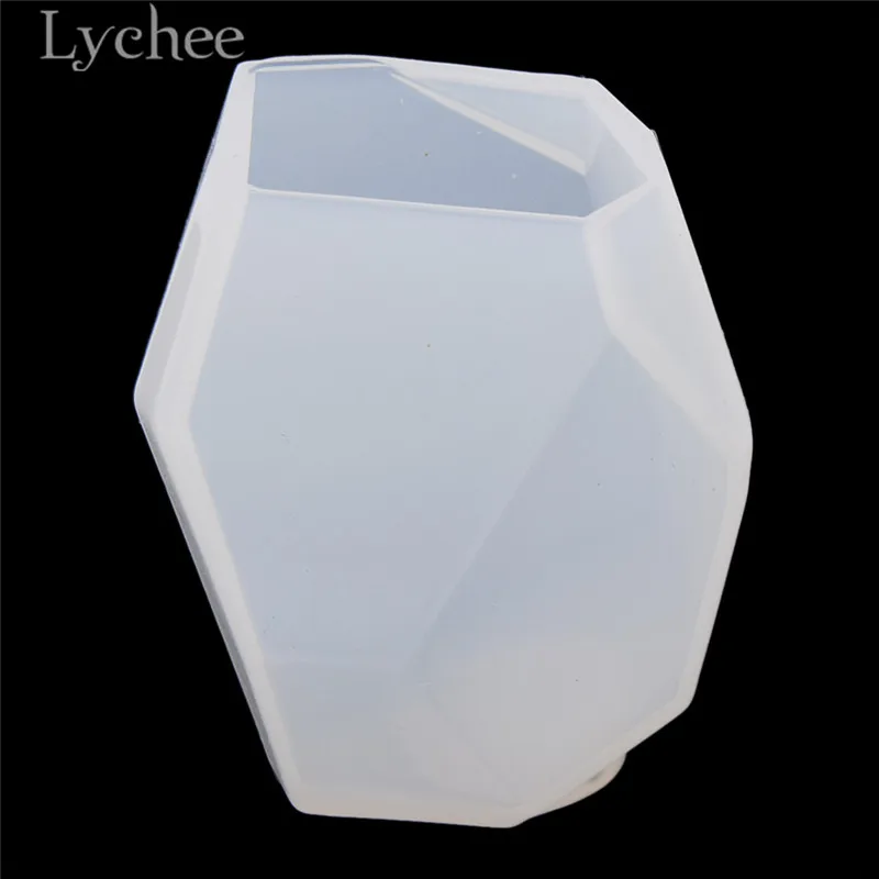 Lychee Life многоугольная белая свеча силиконовая форма 3D формы для свечей сделай сам