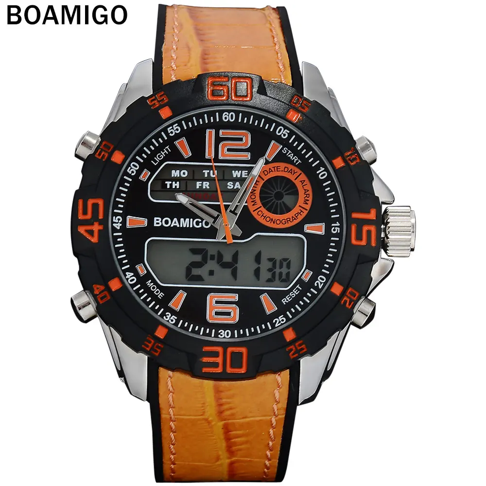 Мужские спортивные часы с двойным дисплеем водонепроницаемые аналоговые
