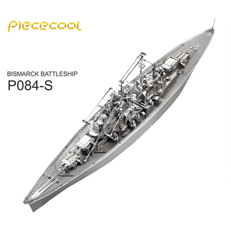 Piececool модели лодок 3D металлическая нано головоломка Бисмарк модель броненосца