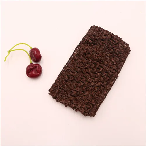 Chocolate 4 шт./лот, 14*7 см, детские вязаные волосы с высоким эластичным однотонным тканым поясом, топы-пачки, обмотка на груди, юбка-пачка для маленьких девочек - Цвет: Chocolate
