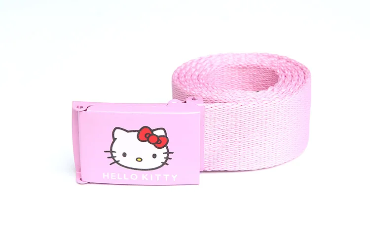 hello kitty детский студенческий холщовый пояс прекрасный мультфильм Мода полиэстер хлопок пояс для девушки ребенок фестиваль подарок - Цвет: 6