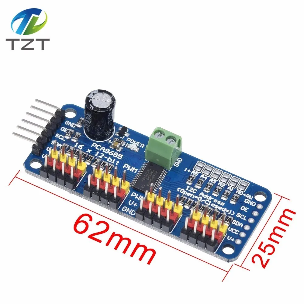 Завеса 16 канальный 12 битная ШИМ сервопривод I2C интерфейс PCA9685 для Arduino Raspberry Pi DIY Servo