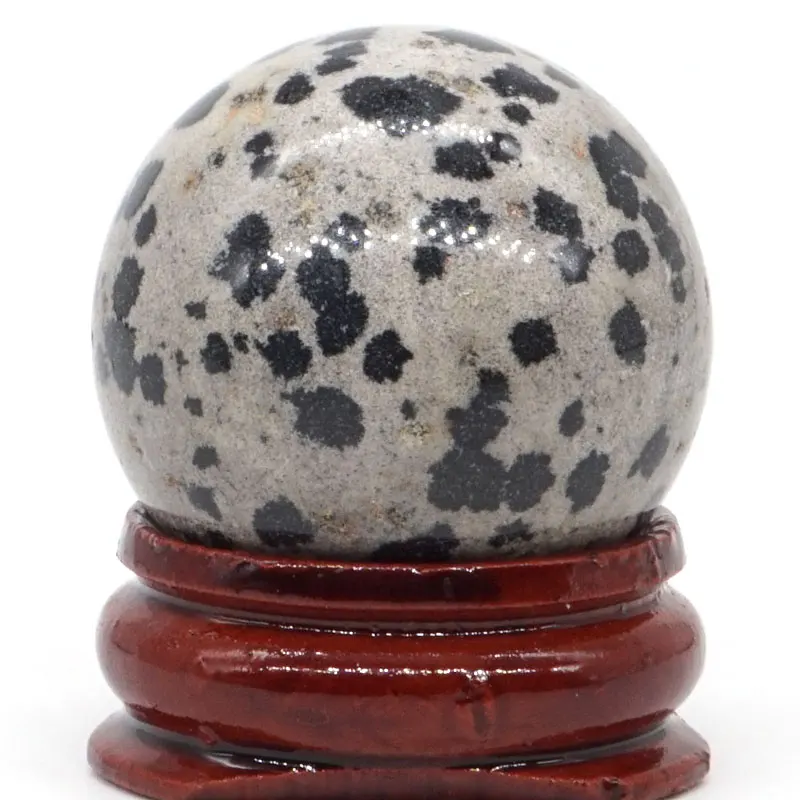 Природный Dalmation яшма шариковый Mineral кварцевая Сфера массаж рук хрустальный шар фэн-шуй Home Decor аксессуар 30 мм
