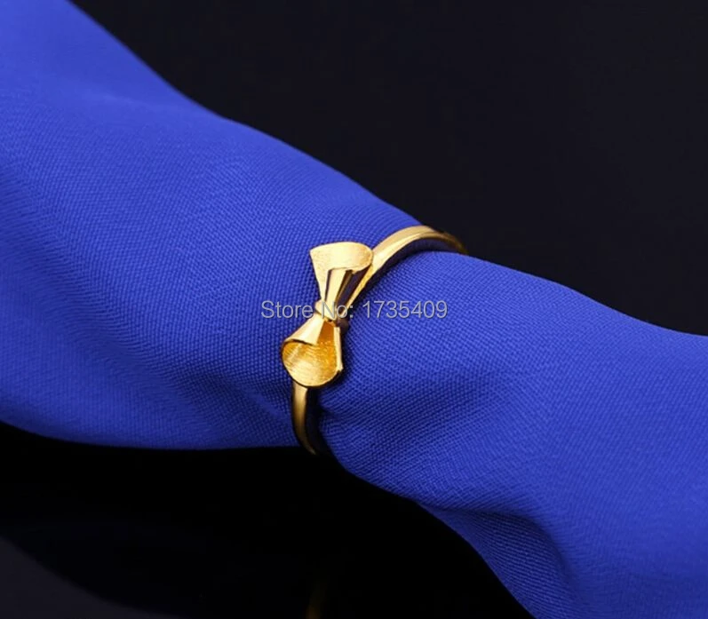 Кольцо из желтого золота 24 карата/кольцо принцессы с бантом бабочкой/3 38 г/США