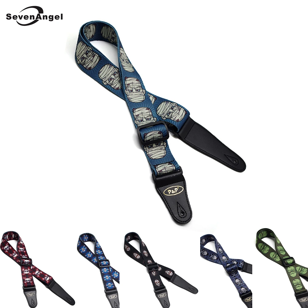 Горячая продажа кожа конец гитара высшего класса ремень Терилен полиэстер