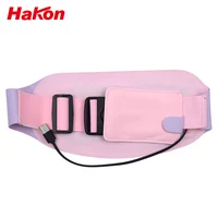 Heating Lumbar Belt Electric Waist Wrap Patches for Menstrual Pain 3Heat-settings 30℃-65℃ Dupont lycra Ultra-thin USB Bank Power