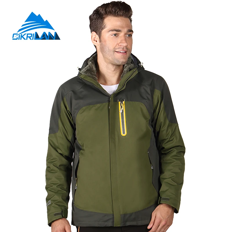 Лидер продаж Новинка 2in1 Windstopper зимняя куртка Для мужчин открытый спортивное