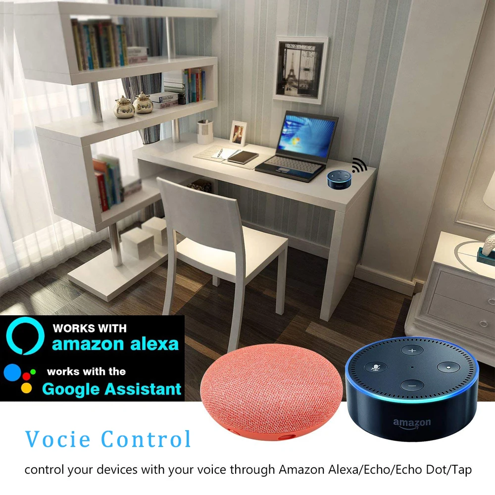 AVATTO 16A ЕС RGB wifi умная вилка с монитором питания, wifi Беспроводная умная розетка с Google Home Alexa Голосовое управление