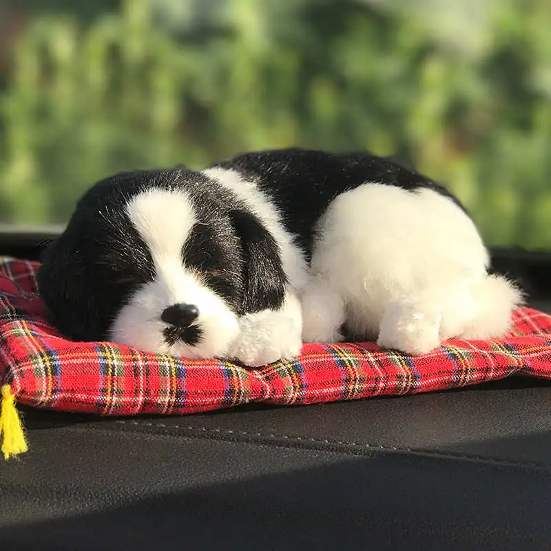 Border Collie Большой размер, украшение для автомобиля, милая декоративная собачка, украшение для салона автомобиля, имитация спящей собаки, авто, Dasboard орнамент, углеродный чистый воздух - Название цвета: Border Collie