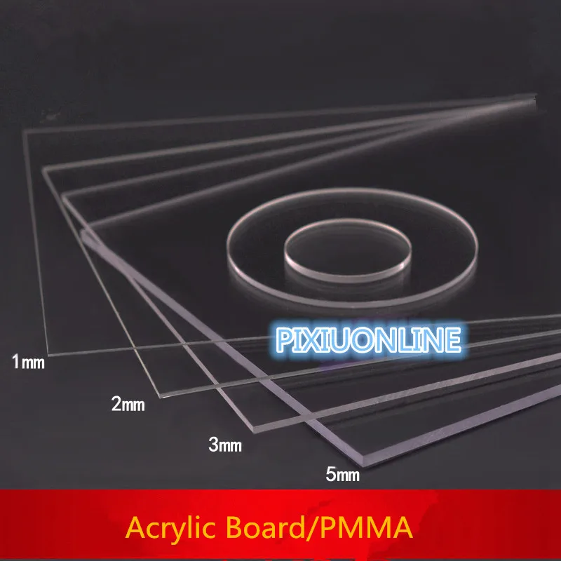 1PCS YT1336 Acrylic board Transparent Organic Glass DIY Plastic Building Model Material Thickness 2 mm Area 300*200mm PMMA