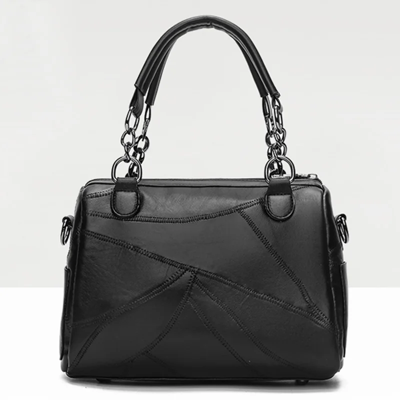 Для женщин сумки модные женские на плечо руку леди цепи овчины сумка Crossbody