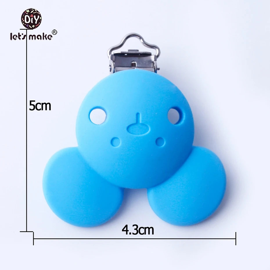 Let's make 10pcs Silicone Bear Head BPA Free Pacifier Clips Holder Cartoon Clip For DIY Dummy Accessories Feeding Toy | Мать и