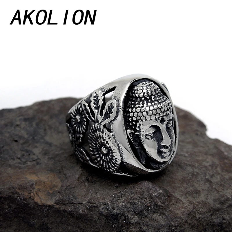 Akolion старинные серебряные кольца для женщин и мужчин ювелирные изделия будда