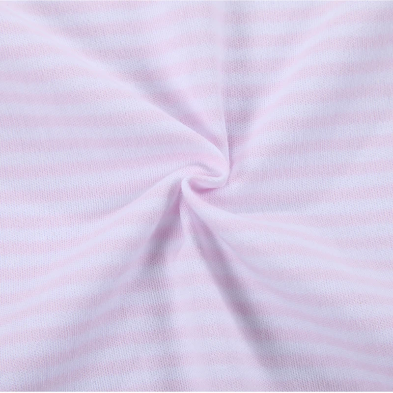 Детский комбинезон на возраст от 0 до 12 месяцев розовый в полоску с длинными