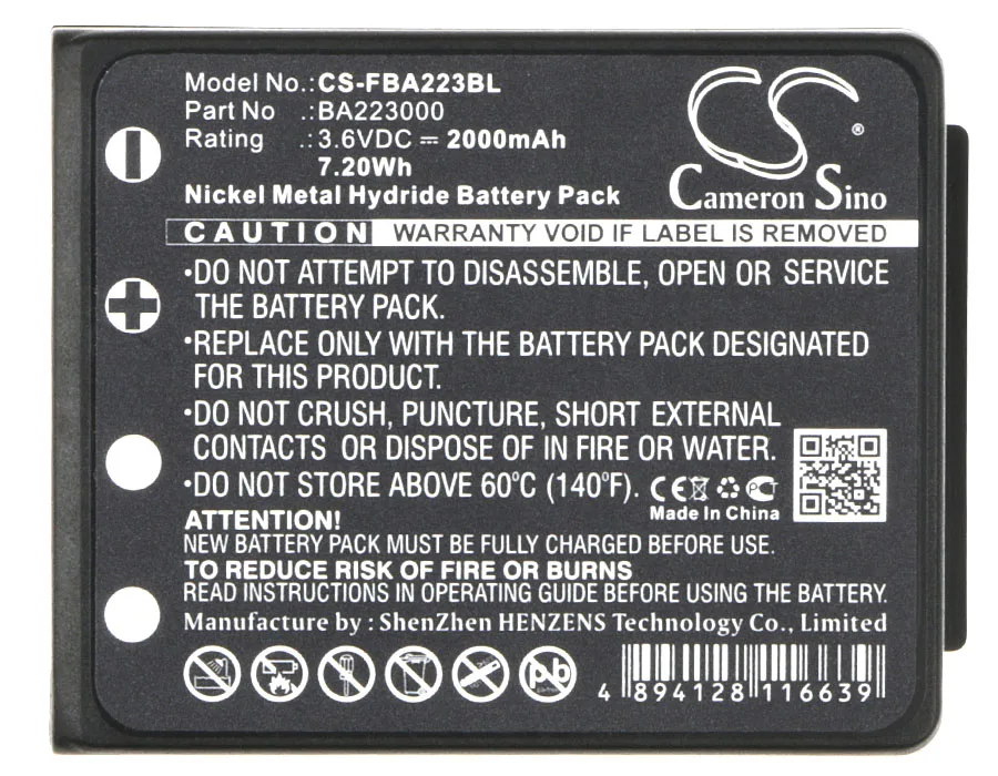 Cameron sino 2000 мАч батарея BA223000 для HBC радиоматический Keynote Linus 4 Micron 5 6 7 Quadrix Vector