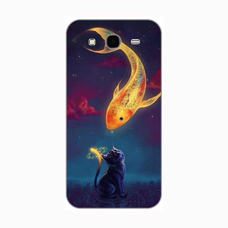 Для samsung Galaxy Mega 5,8 I9150 GT I9152 9150 9152 5," чехол кошка собака дизайн с изображением цветов и животных Краска твердая задняя крышка чехол для телефона