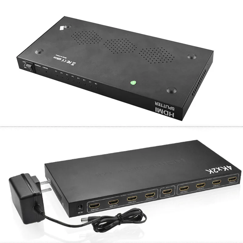 Dorewin HDMI Splitter 8 Порты и разъёмы 1x8 коммутатор 4 К 1080 P 2.0 Дистрибьютор адаптер для HDTV