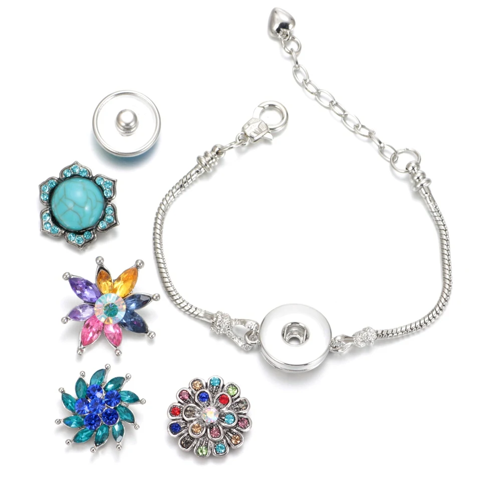 Оранжевый Цвет Сова Шарм бусины браслеты 18 мм Оснастки и браслет Кнопка