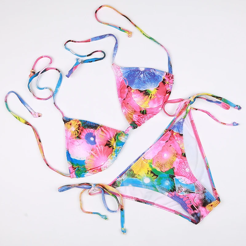 Купальник с низкой талией Женский комплект бикини сексуальный Бразильский