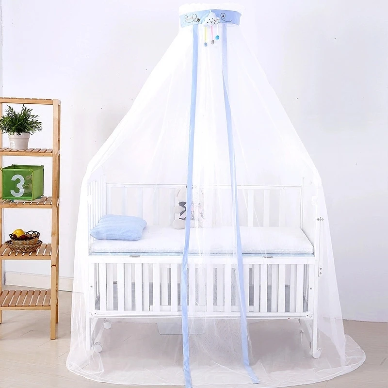Шторы для детской кроватки большого размера сетчатая круглая купольная детская