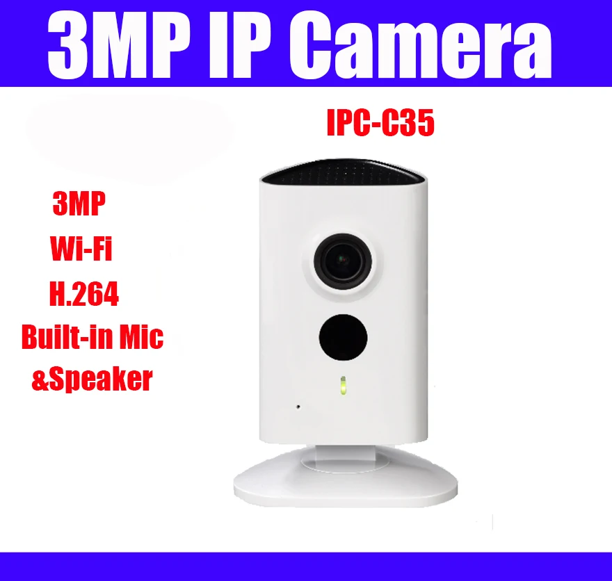 3MP IPC-C35 IP Camera H.264 2 3mm fixed lens со слотом для SD-карты Series Wireless Mini Wi-Fi Network | Безопасность и