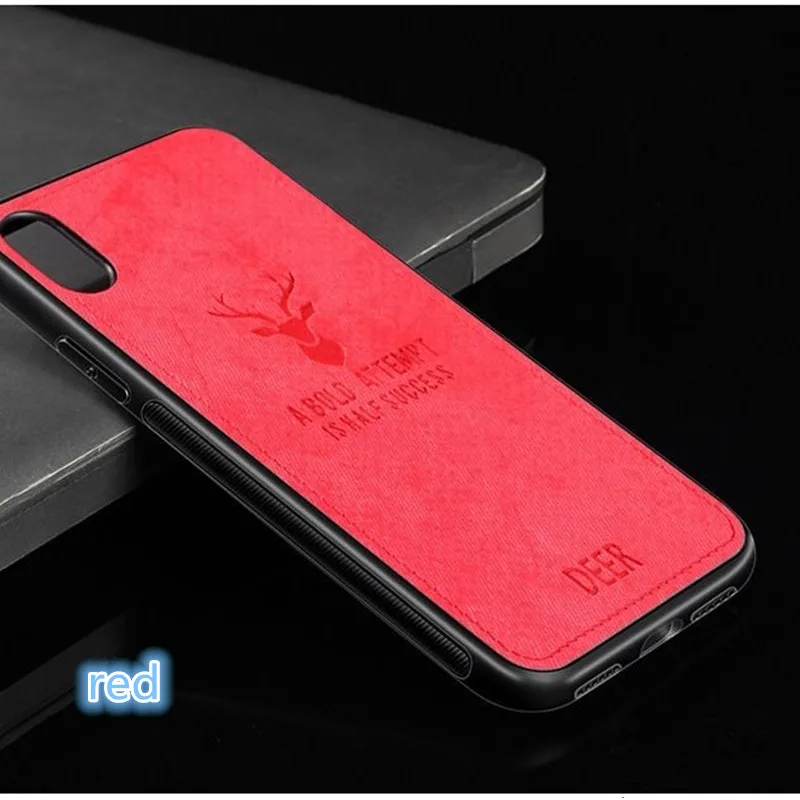 red Противоударный тканевый чехол с оленем для Xiao mi Red mi 7 Note 7 6 Pro 6A 5 Plus 4X S2 mi 9 SE mi 8 Lite A1 A2 Max 3 mi x 3 Pocophone F1 - Цвет: red