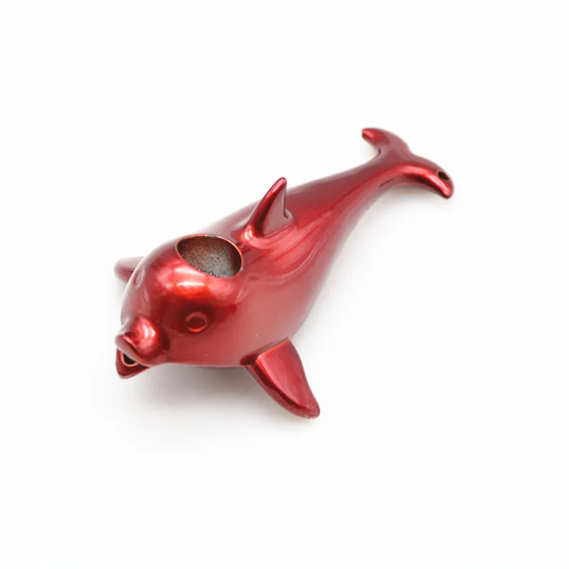 1 шт. Мини Портативный дельфин форма Курительная трубка красный синий черный