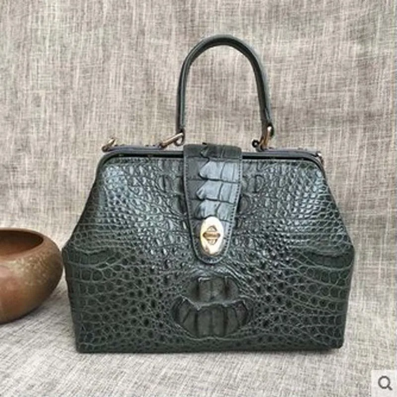 

Женская сумка из крокодиловой кожи yongliang, вместительная сумка на одно плечо