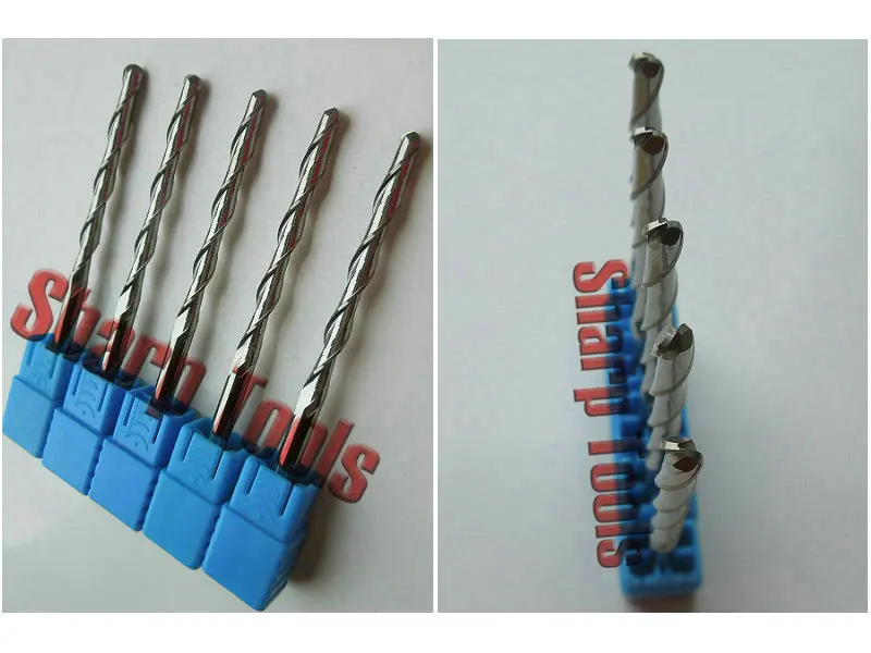 10 шт. 4*42 мм 2 канавки карбидный шариковый нос ЧПУ фрезы Концевая фреза резьба