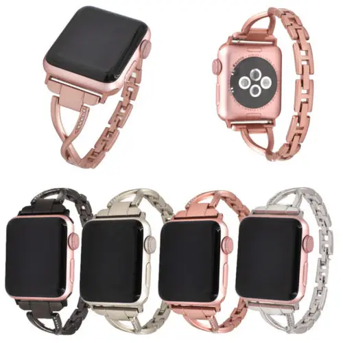 38 мм/42 мм браслет из нержавеющей стали женский ремешок для Apple Watch 3 2 1 Элегантный и