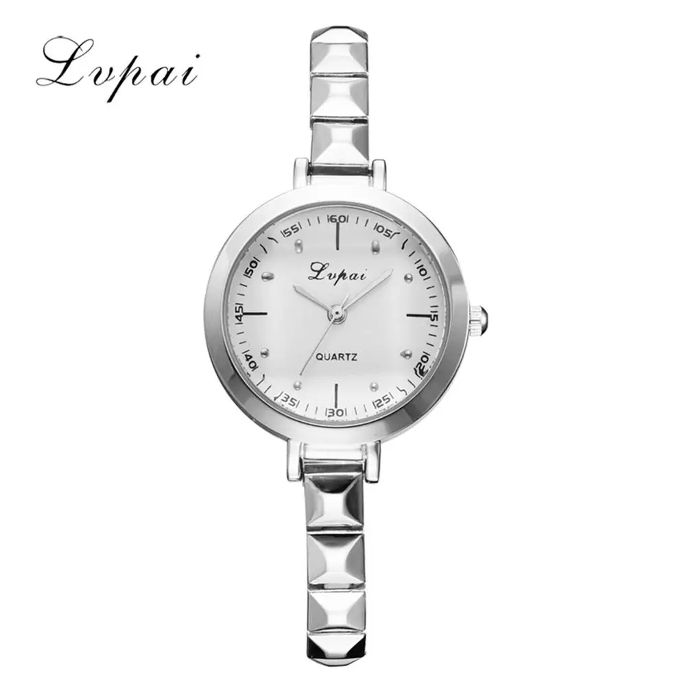 Silver White Lvpai брендовые Модные женские, женские, сплав, стразы, кварцевые наручные часы, платье, часы kol saati relogio feminino для женщин - Цвет: Silver White