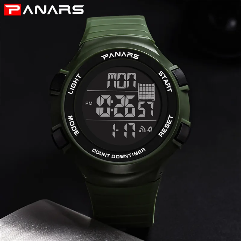 PANARS horloges mannen водонепроницаемые цифровые мужские часы многофункциональные