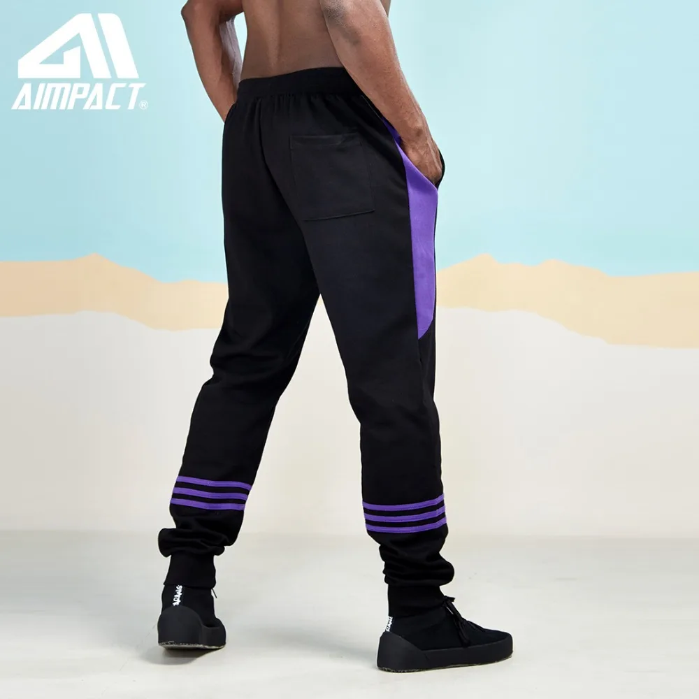 Мужские спортивные штаны с принтом в полоску повседневные эластичной талией AM5047