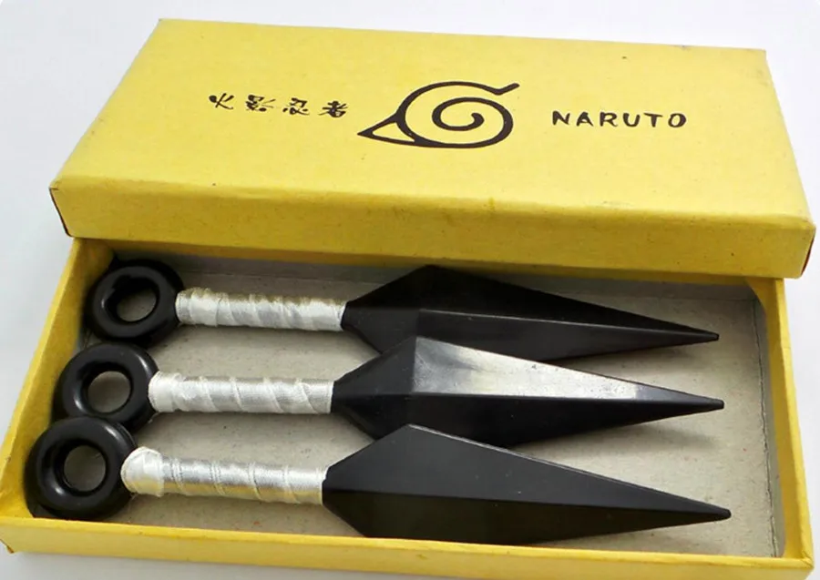 3 шт. аниме ниндзя Наруто Uzumaki кунай Shuriken Метательное оружие реквизит косплэй