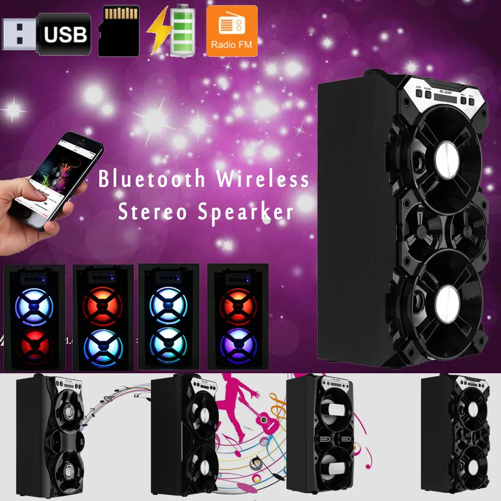 Bluetooth колонка с большой мощностью беспроводной стереозвук сабвуфер тяжелые басы