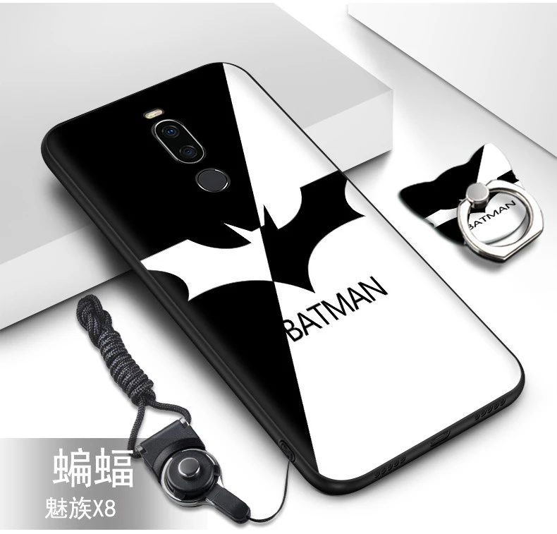 Meizu X8 X 8 чехол, силиконовые, Роскошные, симпатичные, из мягкого ТПУ, чехол+ ремешок с узором, кольцо, задняя крышка для Meizu X8 X 8, чехол, coque fundas