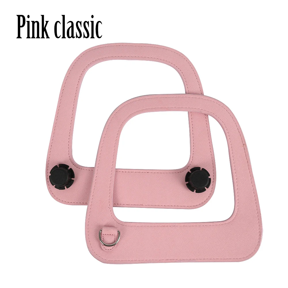 Pink Classic Tanqu, серебристый, зеленый; черный кольцо в виде буквы D Большие продолговатые искусственный край картина из искусственной кожи ручка для Стандартный Obag классическая сумка тела O Bag, Запчасти - Цвет: Pink Classic