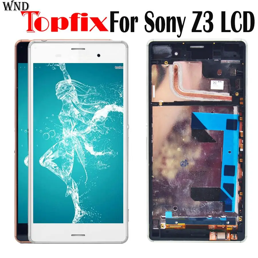 ЖК-дисплей 5,2 дюйма для SONY Xperia Z3, сенсорный экран D6603 D6633 D6653, дигитайзер в сборе с заменой рамки