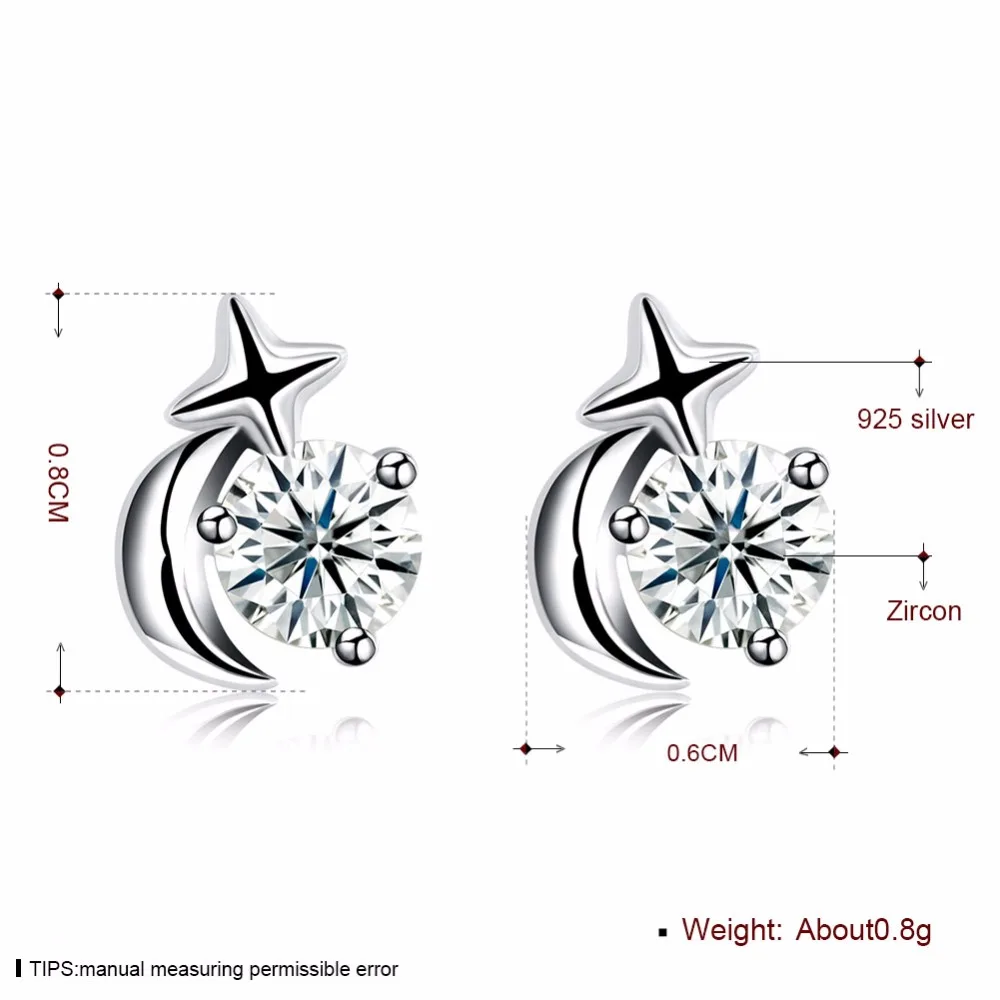 Женские серьги-гвоздики из настоящего серебра 925 пробы модные креативные