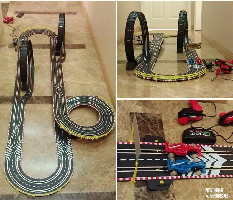 9 М Электрический Автомобиль RC Игрушки Горки трек cars 1/43 Formula1 Железнодорожного Пространства Железнодорожных Сборки Игрушки дети toys for дети