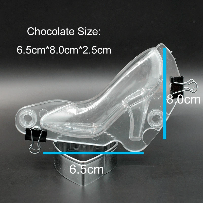 Small high heels Формы для шоколадных конфет из поликарбоната, пластиковые формы для выпечки, выпечки, торта, украшения, инструменты, форма для выпечки, вечерние формы для шоколада - Цвет: Small high heels