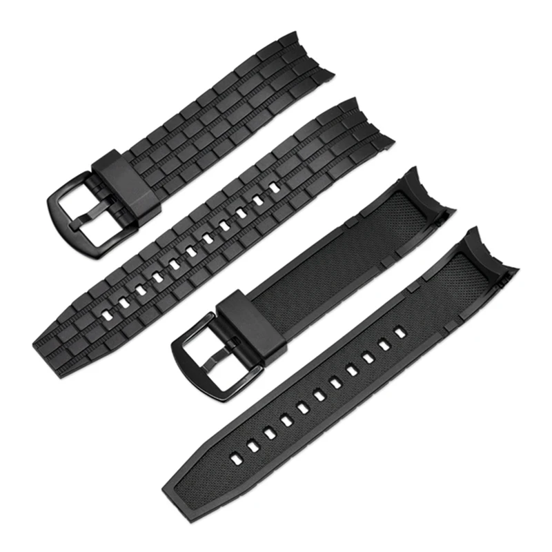 Watch Band Strap Pin Buckled PU Leather Wristwatch Bands Replacement Accessories For Casio Edifice Series EF-550/EF-523