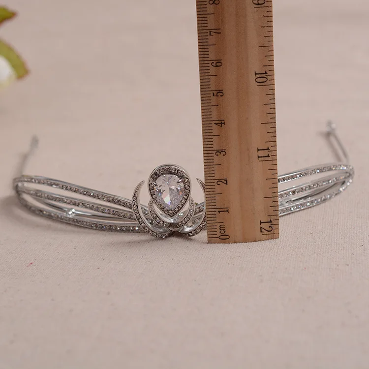 Топ Qualidade Nupcial Do Casamento da Dama De Honra Flor фианит Meninas branco chapeado zircon coroa | Украшения и